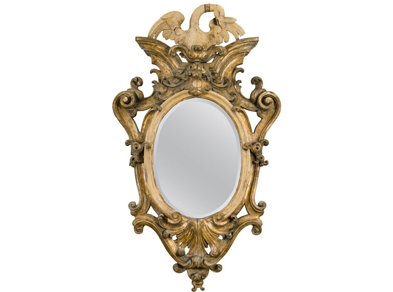 Baroque Style Giltwood Mirror